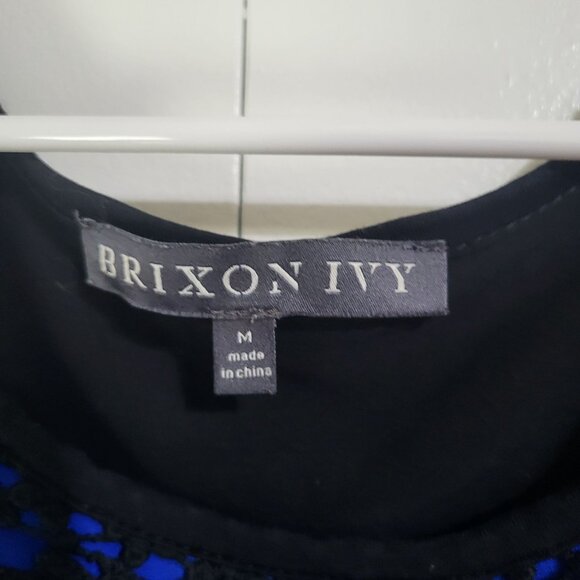 Brixon Ivy Shirt Womens Medium Royal Blue Black Sleeveless Round Neck - Picture 7 of 9